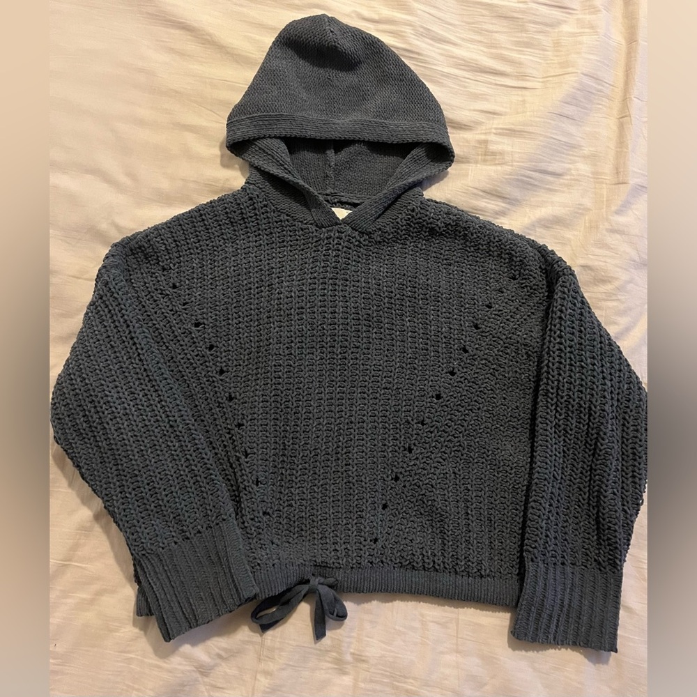 Lucky Brand cable-stitch hoody sweater
